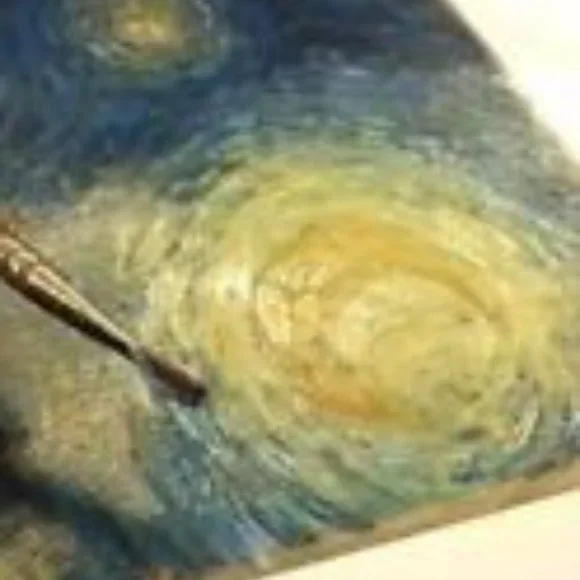 NEW!! HUGE 40"x60" Van Gogh Starry Night Canvas Wall Art Print HAND EMBELLISHED